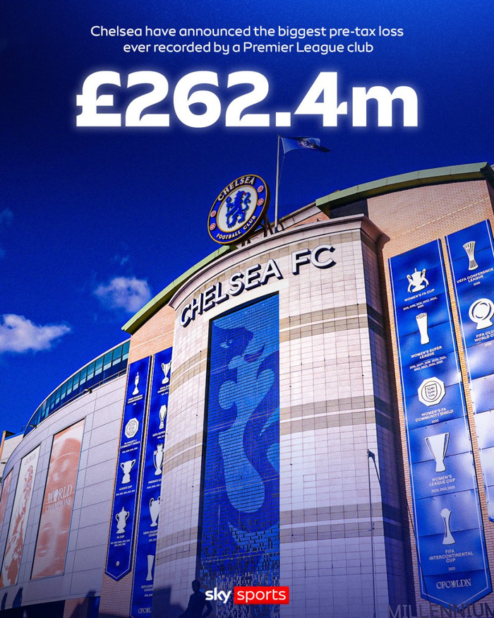 切尔西创英超历史最大亏损纪录，辉煌战绩背后